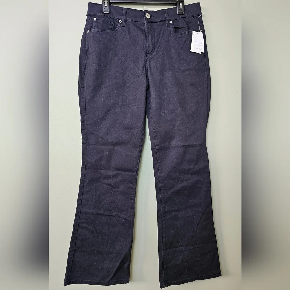 Stitch Fix STS BLUE Mandy Bootcut Mid Rise Black Flare Jeans Women's Size 31